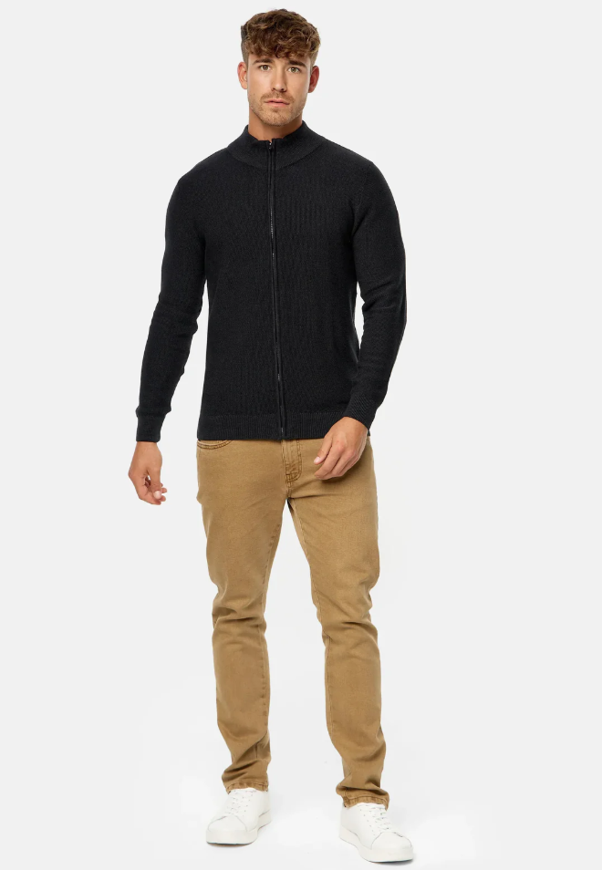 Tobias | stilfuld komfortabel herresweater med lynlås