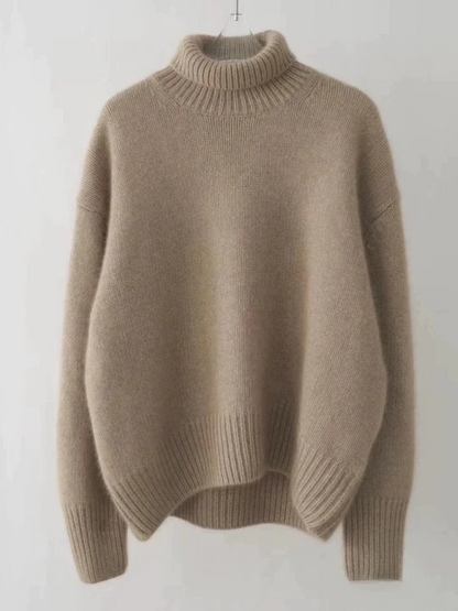 Ridan - basic pullover med rullekrave