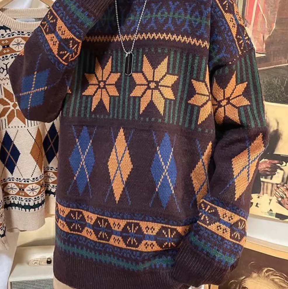 Nicusor – moderigtig oversized strikket herresweater