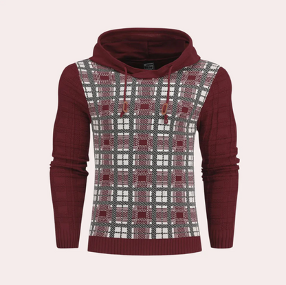 Emre - ternet herresweater med justerbar hætte