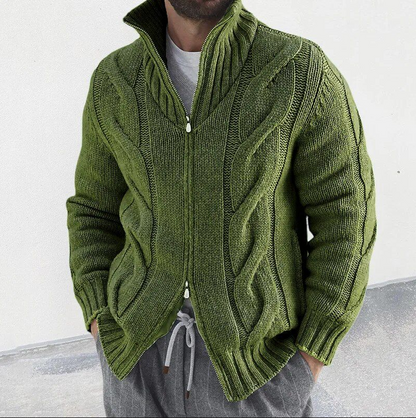 Strikket herrecardigan i høj kvalitet - elegant og varm