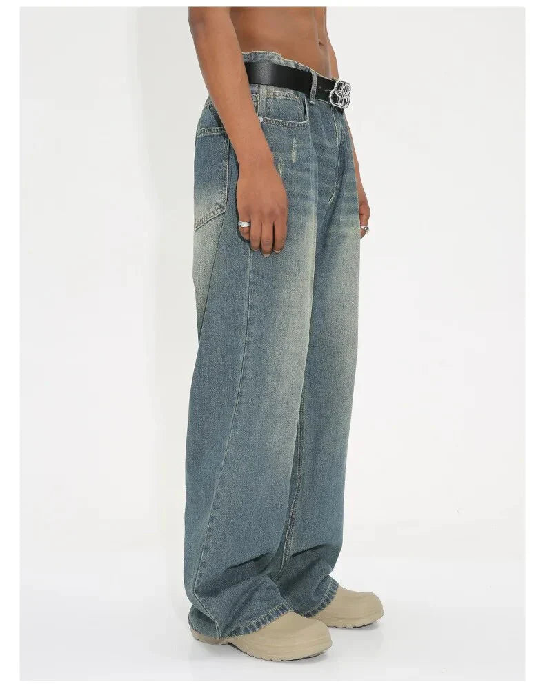 Weldon - vaskede retro vide jeans
