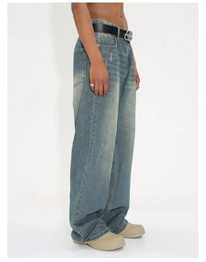 Weldon - vaskede retro vide jeans