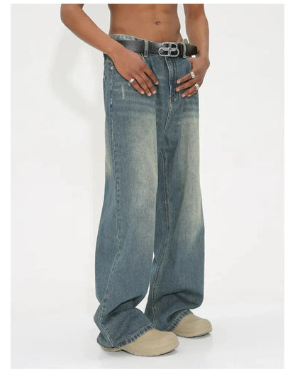Weldon - vaskede retro vide jeans