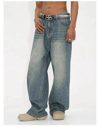 Weldon - vaskede retro vide jeans