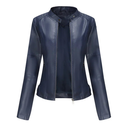 Martha – stilfuld, slimfit læderjakke til kvinder