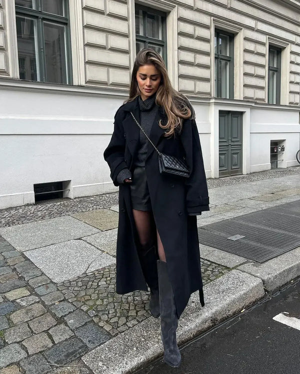 Celeste - klassischer langer wollmantel