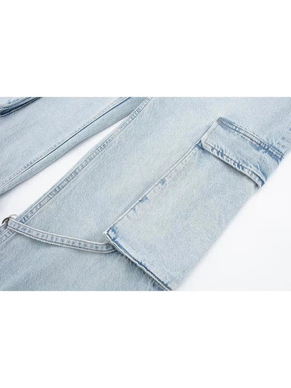 Brede jeans jessamine l med blondelukning