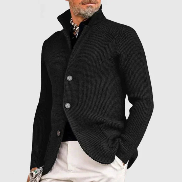 Elegant cardigan til mænd med knaplukning