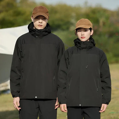 Unisex-vinterfrakke med hætte og fleece – unisex