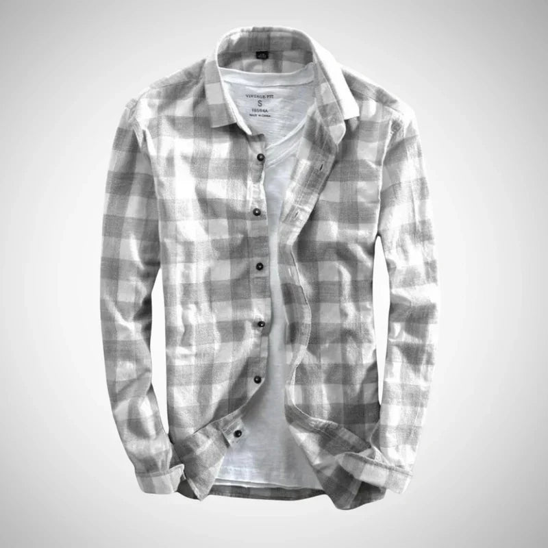 Abdiel ternet langærmet skjorte – herre