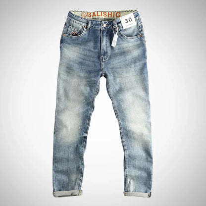 Stephen lyseblå vaskede denimjeans – herre