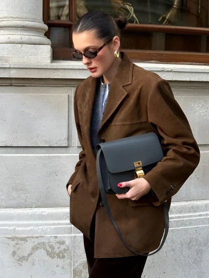 Banbury | blazer i ruskind