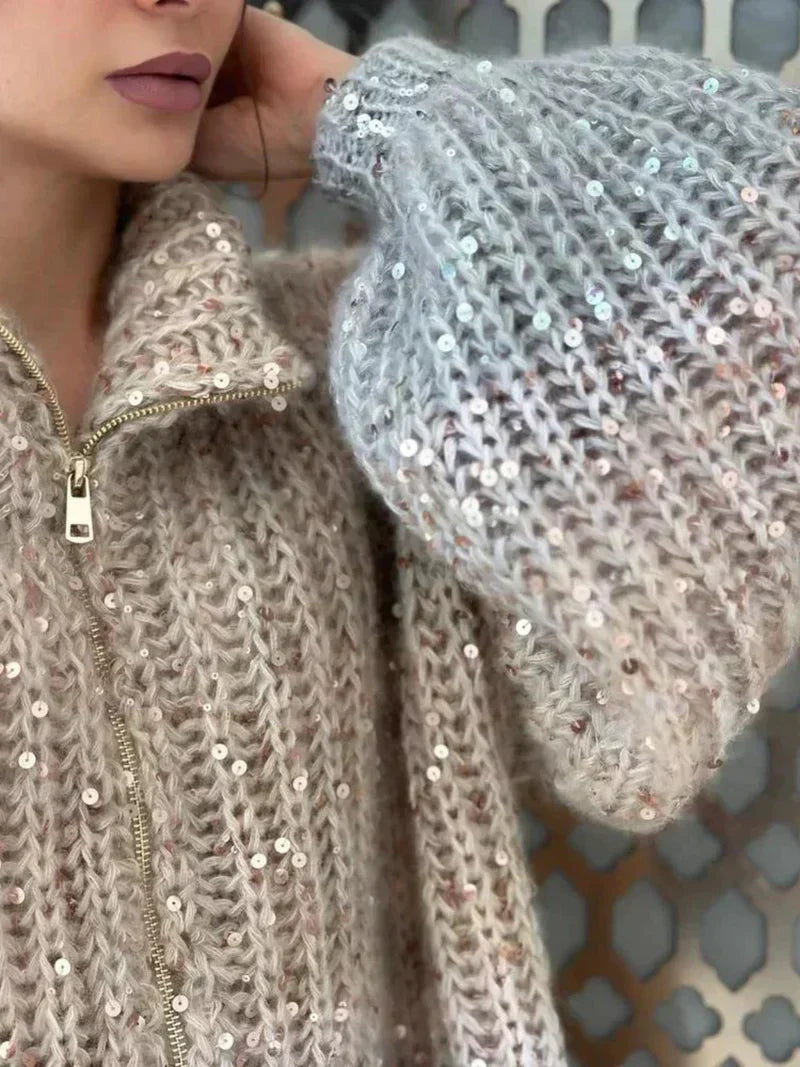 Cassidy | glitrende silke cardigan