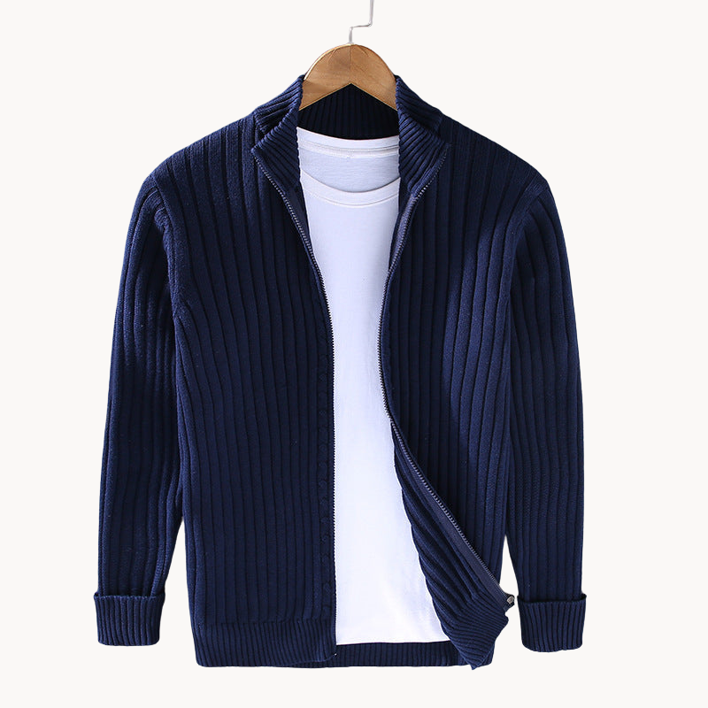 Lazar - luksus herre sweater med lynlås