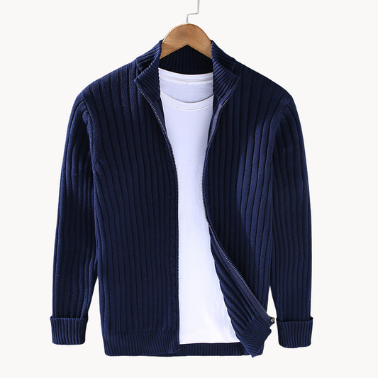 Lazar - luksus herre sweater med lynlås