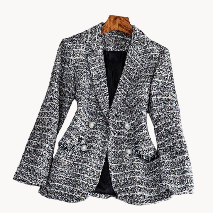 Saskia | elegant tweed blazer til kvinder