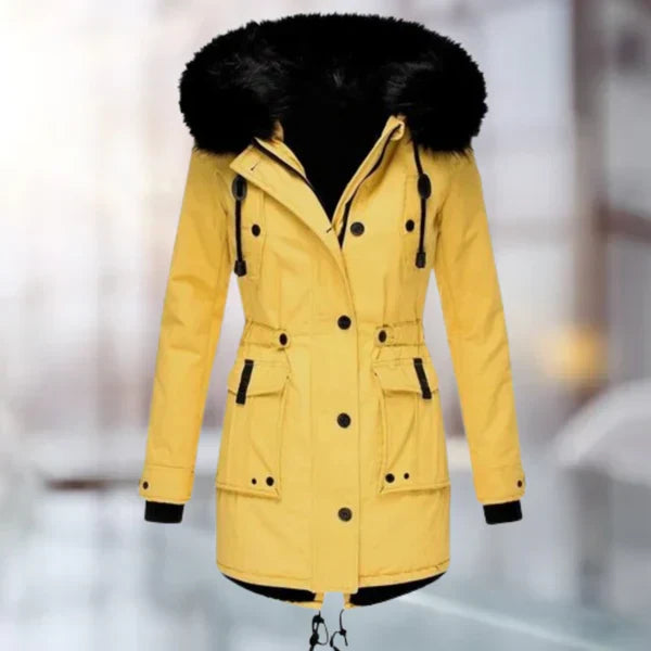 Mari - manteau d'hiver pour femme avec fourrure