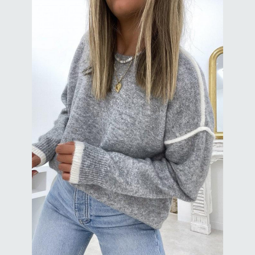 Tidløs sweater med rund hals - Wiebke