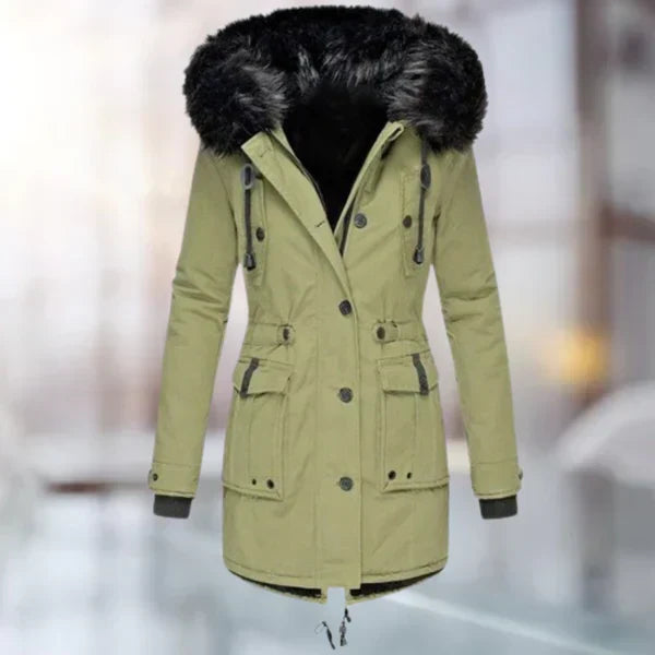 Mari - manteau d'hiver pour femme avec fourrure