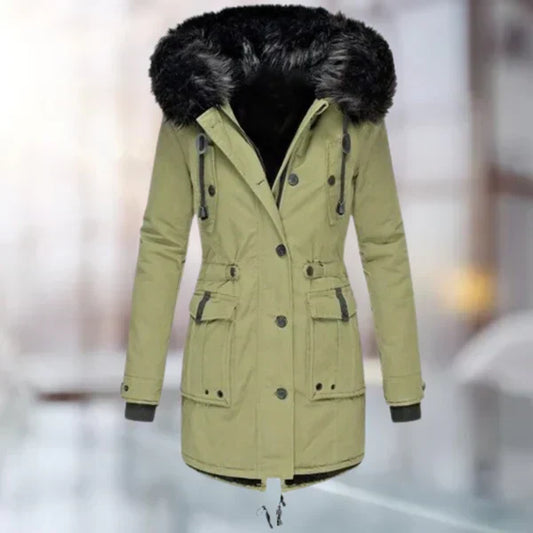 Mari - manteau d'hiver pour femme avec fourrure