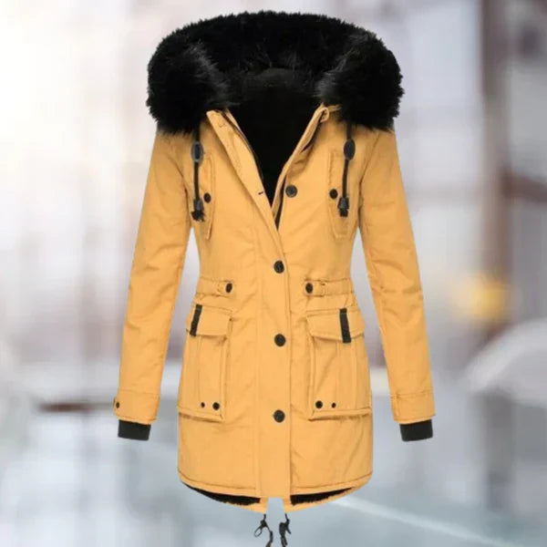 Mari - manteau d'hiver pour femme avec fourrure
