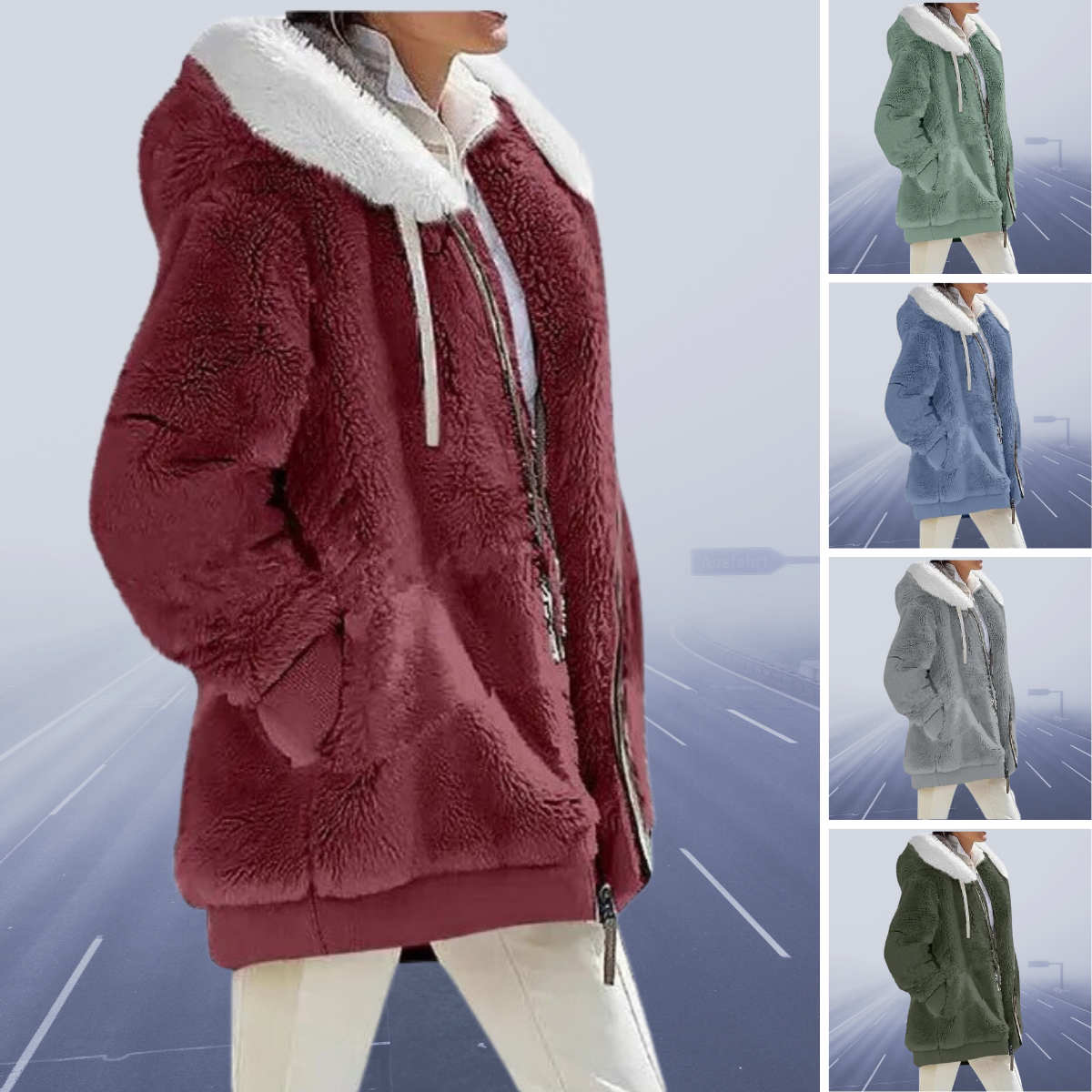Oversized teddyjakke til kvinder | hyggeligt og varmt | vinterfrakke