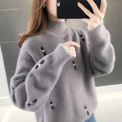 Kitty l fluffy killing rullekrave sweater