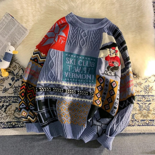 Julesweater - hyggelig, løst strikket julesweater