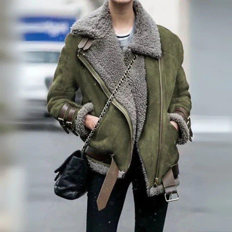 Mari - læderjakke med spænder