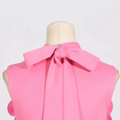 Ærmeløs maxikjole til kvinder med blomsterapplikationer