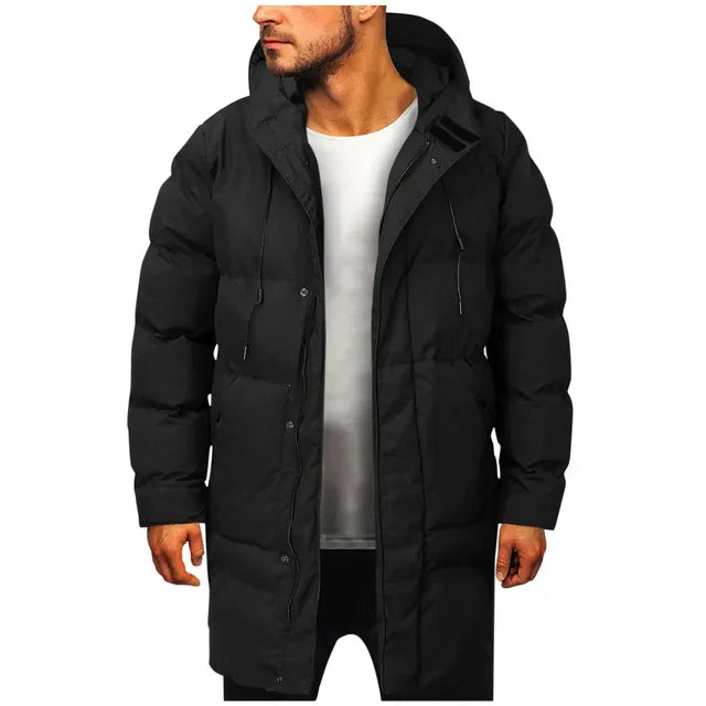 Grå lang parka til mænd - arne
