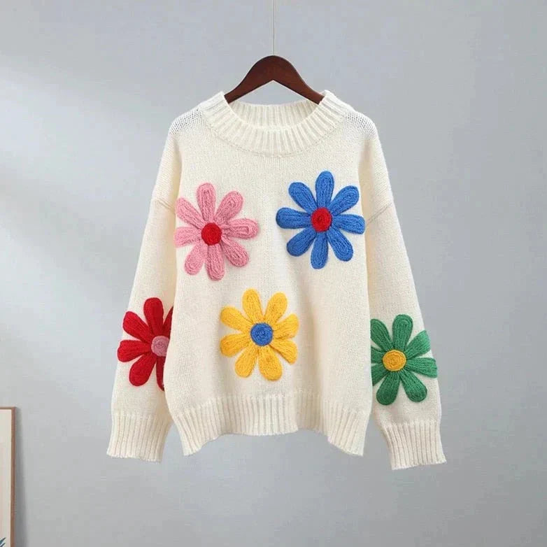 Trudy - dekorativ blomstertrøje