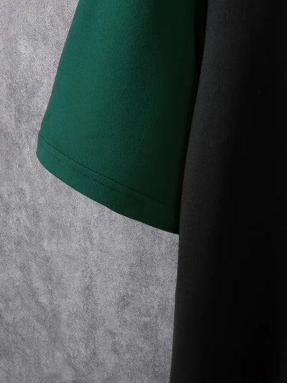 Robert – stilfuld color block t-shirt med korte ærmer og rund hals
