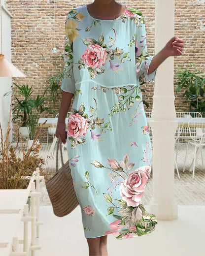 Miranda | elegant blomstret kjole