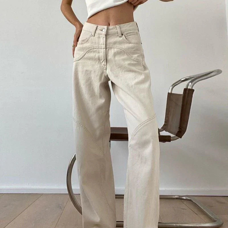 Shelia - alsidige straight baggy jeans