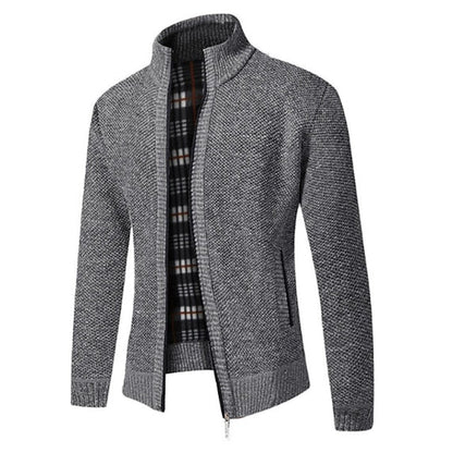 Tom Polo - stilfuld striktrøje med lynlås til mænd (italiensk design)