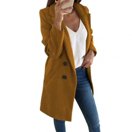 Aurora | elegant lang blazer frakke