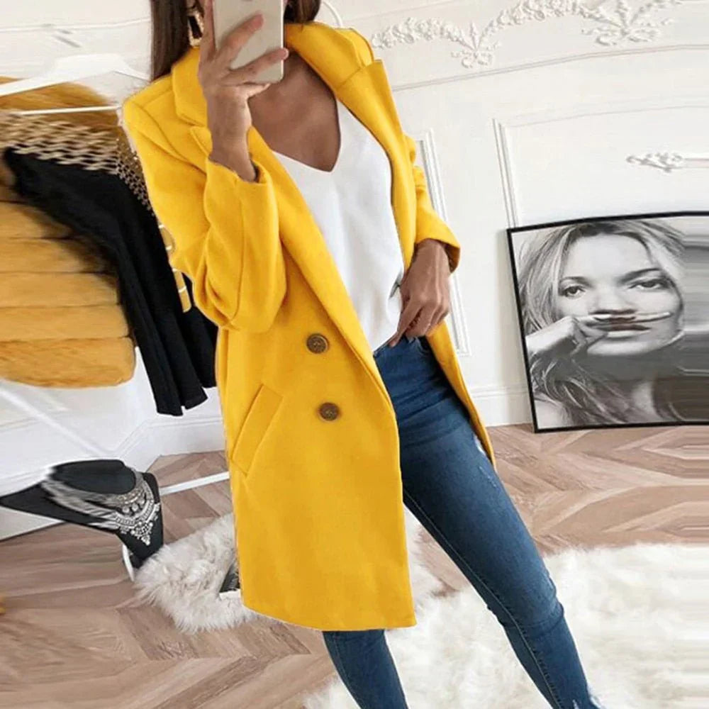 Aurora | elegant lang blazer frakke