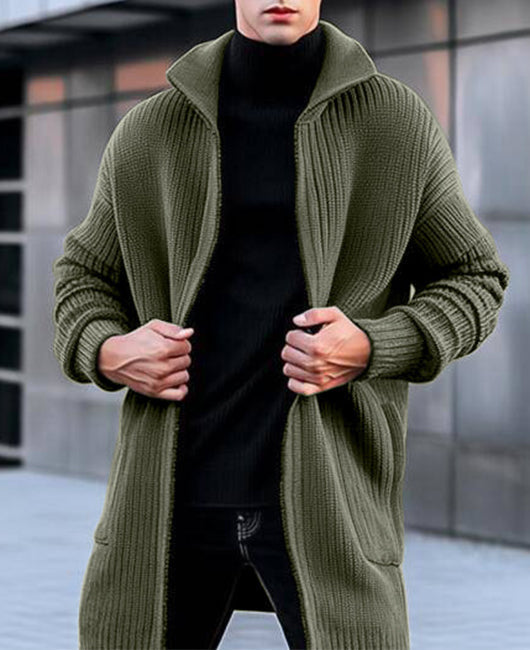 Trevor | lang strik cardigan til mænd