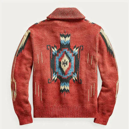 Edoardo - herre jacquard cardigan i vintage stil