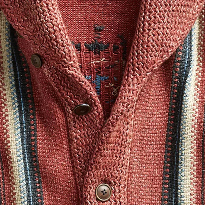 Edoardo - herre jacquard cardigan i vintage stil