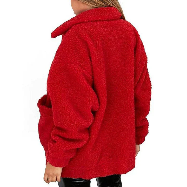 Skye - dame fleece sweatshirt med bred krave