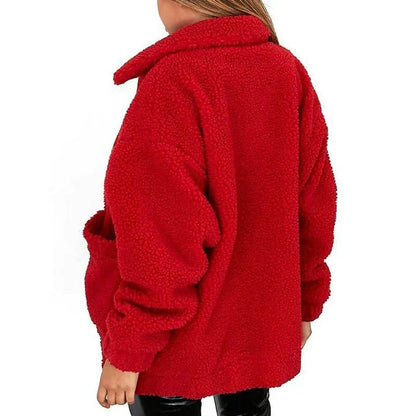 Skye - dame fleece sweatshirt med bred krave