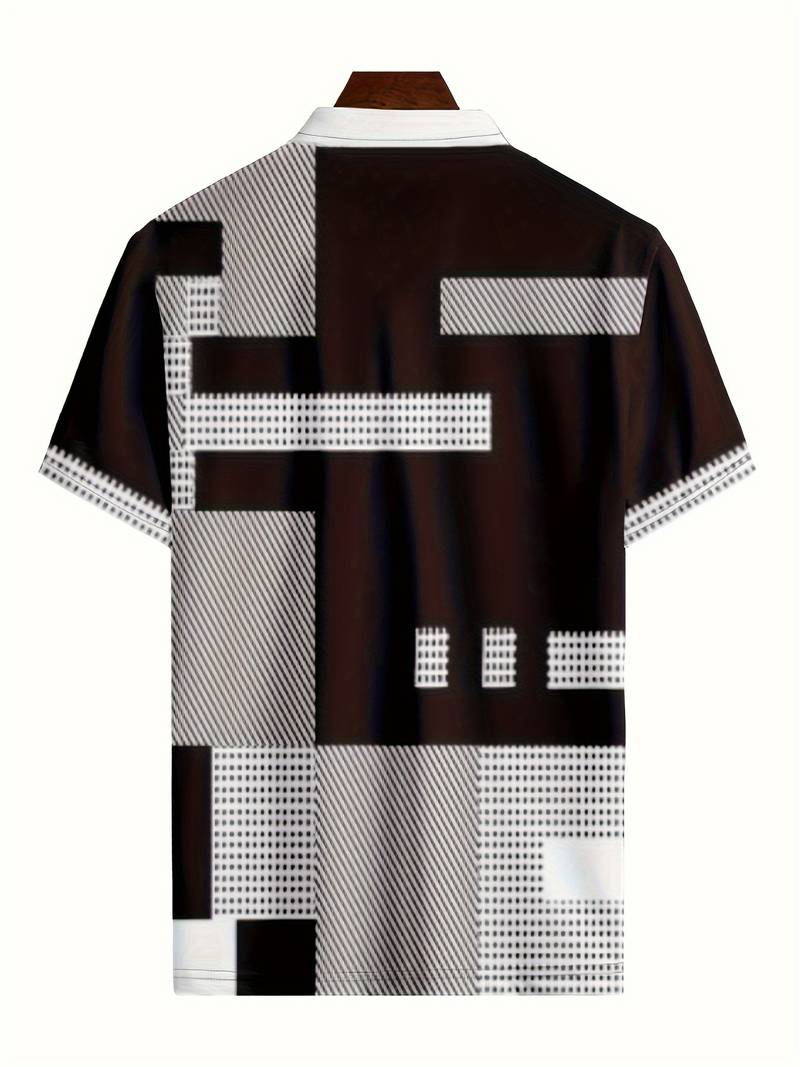 Michael retro colour block poloshirt