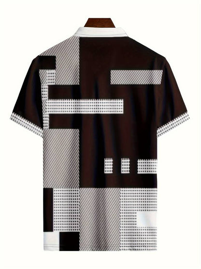 Michael retro colour block poloshirt