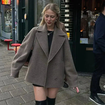 Wanda - elegant damefrakke med omvendt overtøj