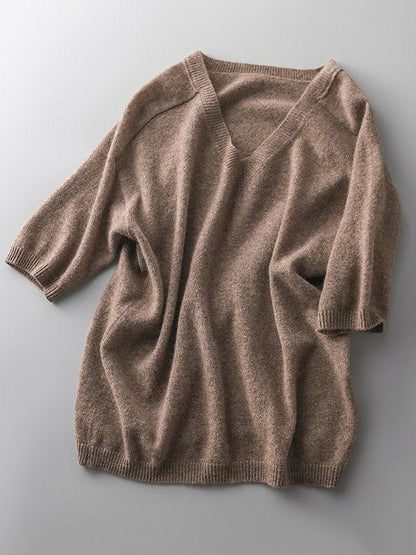 Alison | cashmere striktrøje med v-hals