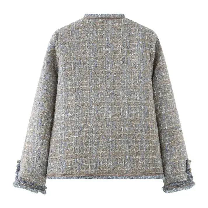 Tweed jakker med frynser, knapper og praktiske lommer til kvinder