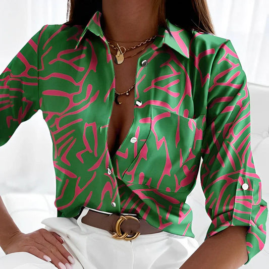 Eva Janssen - elegant grøn bluse